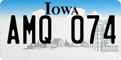 IA license plate AMQ074
