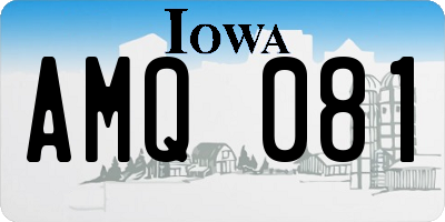 IA license plate AMQ081