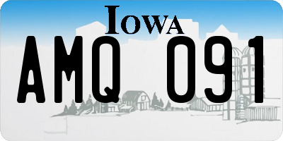 IA license plate AMQ091