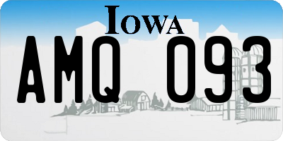 IA license plate AMQ093