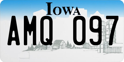 IA license plate AMQ097