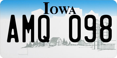 IA license plate AMQ098