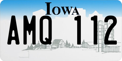 IA license plate AMQ112