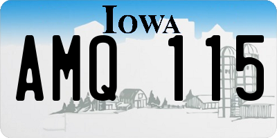 IA license plate AMQ115