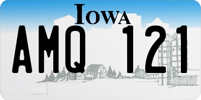 IA license plate AMQ121