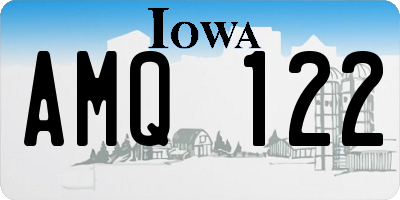 IA license plate AMQ122