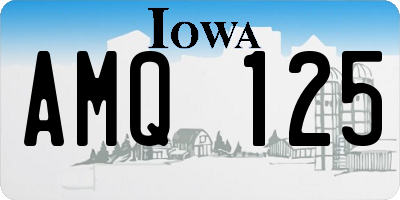 IA license plate AMQ125