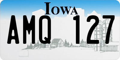 IA license plate AMQ127