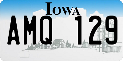 IA license plate AMQ129