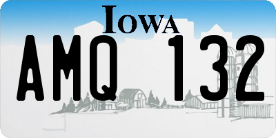 IA license plate AMQ132