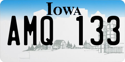 IA license plate AMQ133