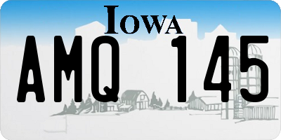 IA license plate AMQ145