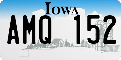 IA license plate AMQ152