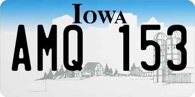 IA license plate AMQ153