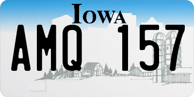 IA license plate AMQ157