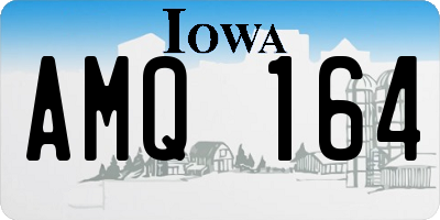 IA license plate AMQ164
