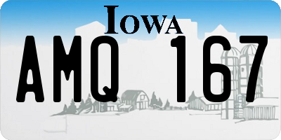 IA license plate AMQ167
