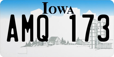 IA license plate AMQ173