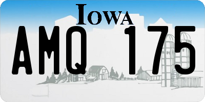 IA license plate AMQ175
