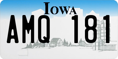 IA license plate AMQ181