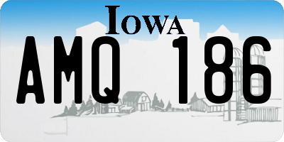 IA license plate AMQ186