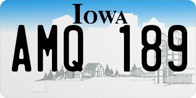 IA license plate AMQ189