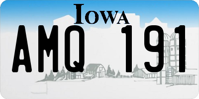IA license plate AMQ191