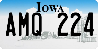 IA license plate AMQ224