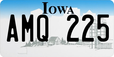 IA license plate AMQ225
