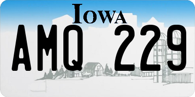 IA license plate AMQ229