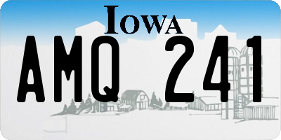 IA license plate AMQ241