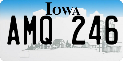 IA license plate AMQ246