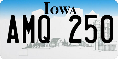 IA license plate AMQ250