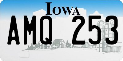 IA license plate AMQ253