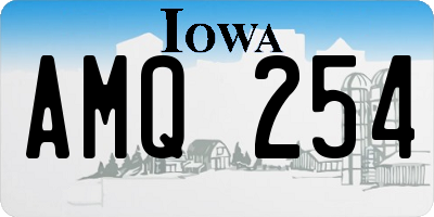 IA license plate AMQ254