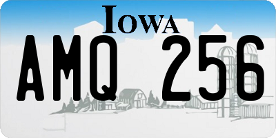 IA license plate AMQ256