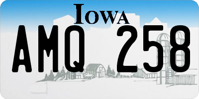 IA license plate AMQ258
