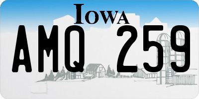 IA license plate AMQ259