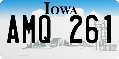 IA license plate AMQ261