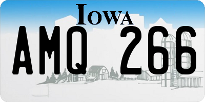 IA license plate AMQ266