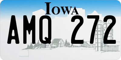 IA license plate AMQ272