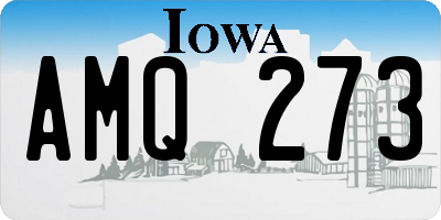 IA license plate AMQ273