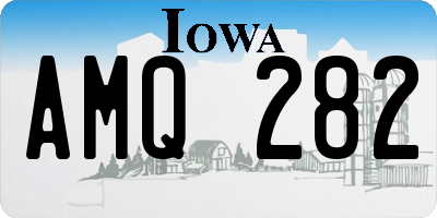 IA license plate AMQ282