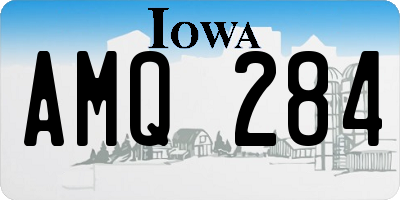 IA license plate AMQ284