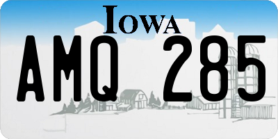 IA license plate AMQ285