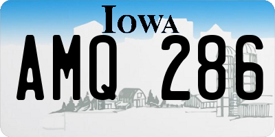 IA license plate AMQ286
