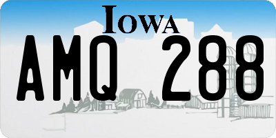 IA license plate AMQ288