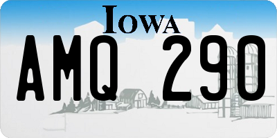 IA license plate AMQ290