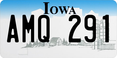 IA license plate AMQ291