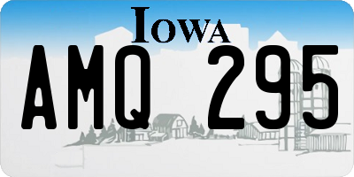 IA license plate AMQ295